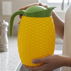 Jarra Para Suco Água com Alça Amarelo e Verde Milho 1,5L