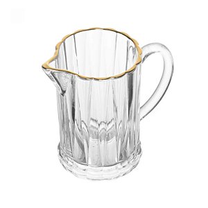 Leiteira Jarra de Vidro Com Fio de Ouro Radial 290ml Lyor