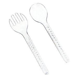 Kit 2 Pegador Talheres de Salada Colher Garfo Grande 27cm K01