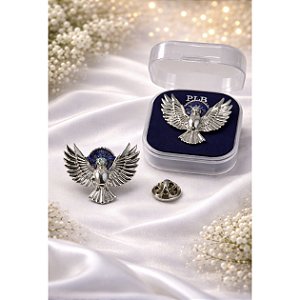 Broche Botton de Metal Espirito Santo Luz + Caixinha