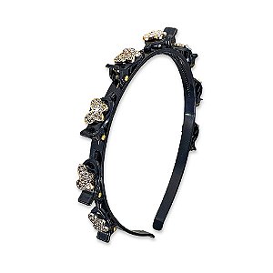 Tiara Com 8 Presilhas Embutidas Diadema Acessório Cabelo Borboleta C25