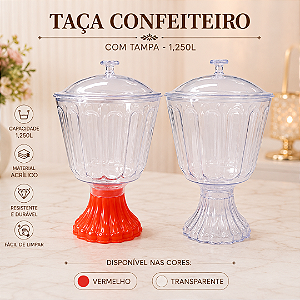 Taça Confeiteiro Exclusive Com Tampa 1.250L LscToys