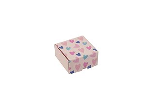 CAIXA P/ 04 DOCES 4x8x8cm AMOR EM CORES PCT C/ 10 UNIDADES