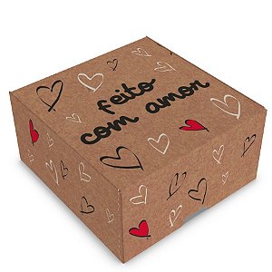 CAIXA P/ 04 DOCES 4x8x8cm AMOR DOCE PCT C/ 10 UN. - IDEIA