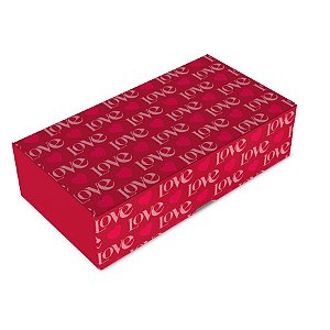 CAIXA P/ 08 DOCES 4x16x8cm LOVE YOU PCT C/ 10 UNIDADES
