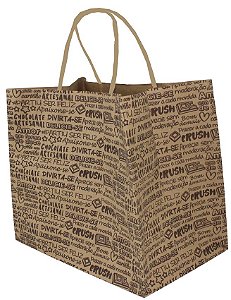 SACOLA ECO KRAFT (PFM) 32x28x18cm EMOÇÃO PCT C/ 10 UNIDADES