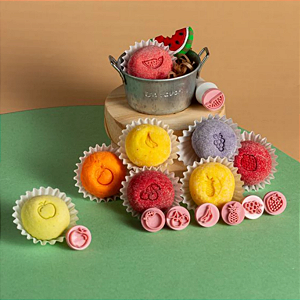 Kit Carimbos Frutas Para Doces E Brigadeiros Rosa Blue Star