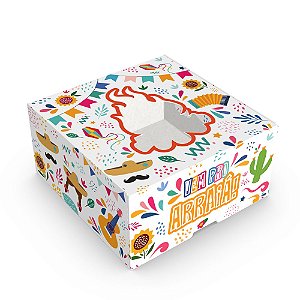 CAIXA JUNINA VISOR FOGUEIRA 04 DOCES VEM PRO ARRAIÁ C4399 C/ 10 UN