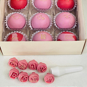 Kit Carimbos Amor Rosa Bebê Blue Star