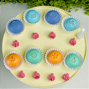 Kit Carimbos Fundo do Mar Para Doces E Brigadeiros Blue Star