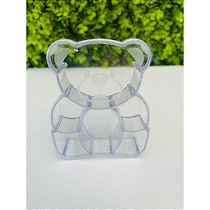 Caixinha Para Lembrancinha Ursinho Transparente Pct C/5un F2488 Oldani