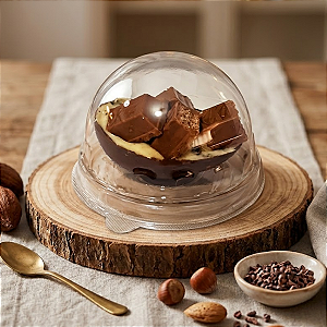 10 Cake Box Cristal Redonda Centro de Mesa Transparente Doces Festa Lembrancinhas Flip