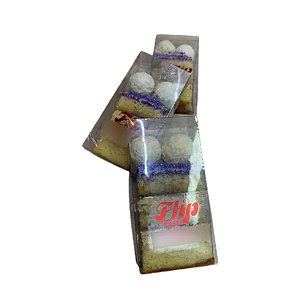 10un Embalagem Acetato Meia Fatia Flip Box Mini Slice Cake