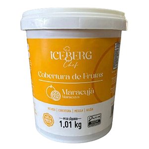 COBERTURA/RECHEIO DE MARACUJÁ C/ PEDAÇOS 1,01kg - ICEBERG