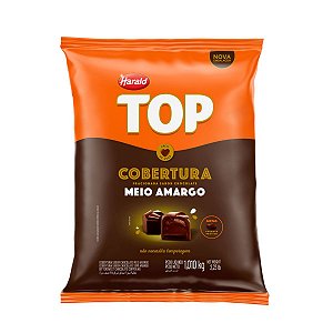 COBERTURA TOP CHOCOLATE MEIO AMARGO EM GOTAS 1,01KG - HARALD
