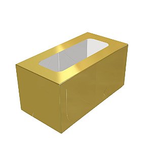 CAIXA LAMINADA C/VISOR P/2 DOCES OURO C/10 C4667 - IDEIA