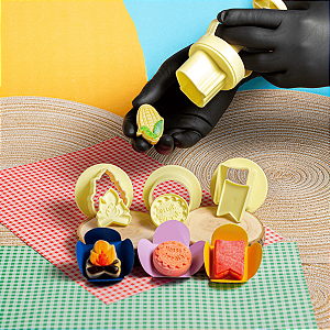 Moldes Ejetor Max Junino BlueStar p/ Doces Brigadeiros e Massas