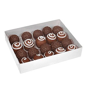 10 CAIXAS BASIC P/ 20 DOCES 4X20X16CM BRANCO C4656 IDEIA