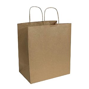 10 SACOLAS ECO DELIVERY (PML) 34x22x15 CM KRAFT C2324 IDEIA