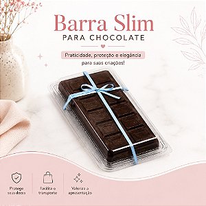 5 Barras Slim Cristal Para Chocolate Tablete Gourmet Personalizável Presentes Flip