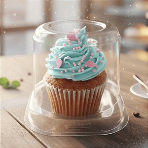 5 Cúpulas Cake Cristal Com Tampa Alta Para Mini Bolos Cupcake Festa Encomendas Flip 0687