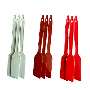 KIT 3 ESPÁTULAS FLEXÍVEIS P CORES SORTIDAS DONA COTTA