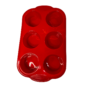 Forma Silicone Para Cupcake e Muffin 6 Cavidades 28cm Prime Chef