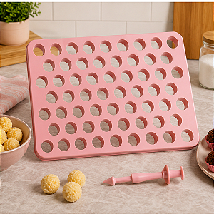 Placa Porcionadora 12g Com Empurrador 2 Em 1 Rosa Bebê Blue Star