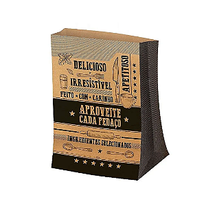 50 Sacos Kraft Viagem (M) 23,5X29,5X12CM Frases FestColor