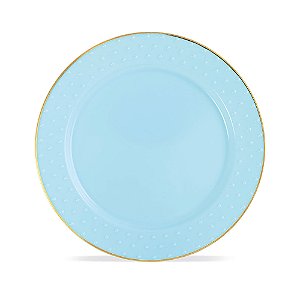 PRATO DE PLASTICO DESCARTAVEL AZUL/OURO PT C/6 UN - CROMUS