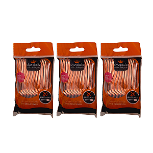 KIT MINI COLHER LINHA ROSE PREMIUM C/ 60 UN - SILVER