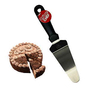 Espátula Para Bolos E Tortas Em Inox 25Cm Preta Prime Chef