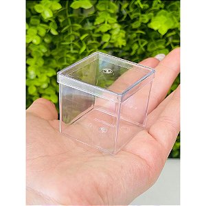 Caixinha Acrílica 4x4cm Transparente Com Tampa Pct c/10un Oldani F2213