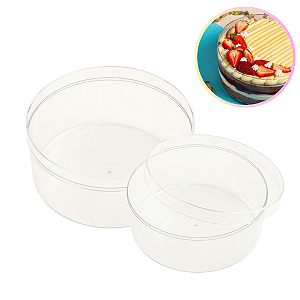 CAKE BOX CRISTAL REDONDA C/ TAMPA 1,5 L BLUE STAR