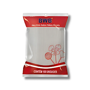 PALITOS PARA PIRULITO PEQUENO N°9 CRISTAL PCT C/100 UN BWB