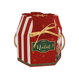 05 CAIXAS MINI PANETONE C/ALÇA NATAL NOEL C5125 IDEIA