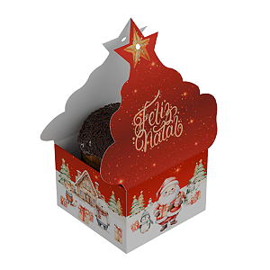 5 CACHEPOT PANETONE ÁRVORE NATAL ENCANTADO C5195 IDEIA