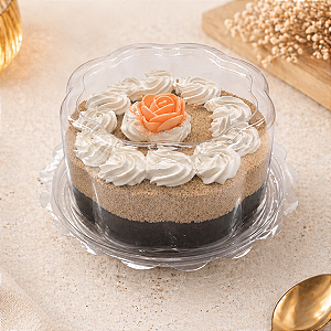 5 Embalagens Margarida 380ml Cristal Bolos Sobremesas Tortas Pudim Aniversário Festa Flip