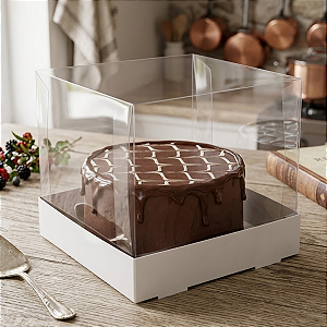 10 Caixas Branca Com Tampa Transparente Essencial 12x12x12cm Bento Cake Bolos Panetone Aniversário Encomendas Embalagem C5222 IdeiaIA