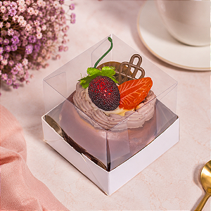 10 Caixas Branca Com Tampa Transparente Essencial 6X6,5cm Encomendas Bento Cake Aniversário Embalagem C4828 IdeiaA