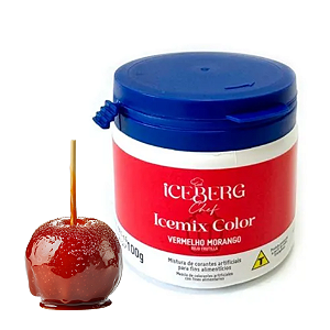 Corante em Pó Artificial Vermelho Morango Icemix Color 100g Iceberg