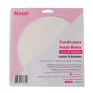 FUNDO PARA ASSAR BOLOS 15CM 10UN MAGO