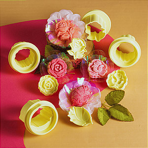 Moldes Ejetor Max Rosas p/ Doces e Brigadeiros BlueStar