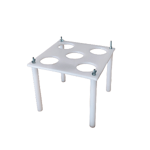 SUPORTE P/ MANGA DE CONFEITAR 5 FUROS BRANCO - SOLRAC