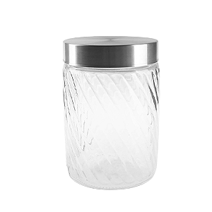 POTE DE VIDRO MARESIAS 1300 ML COM TAMPA METAL