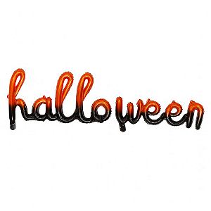 BALÃO LETRA CURSIVA HALLOWEEN 76X45CM ANIMARE