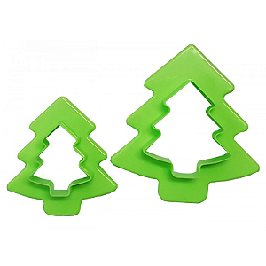 CORTADOR ÁRVORE DE NATAL P/ DOCES E MASSAS 2 PÇS- PRIME CHEF