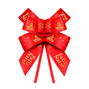 LAÇO RAPIDO VERMELHO FELIZ NATAL ELRC005H C/ 5 PROGRESSO