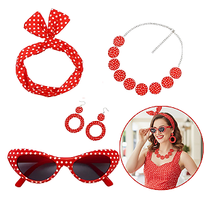 KIT ANOS 60 POA VERMELHO C/ 5 PÇS CROMUS