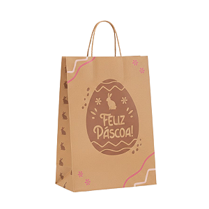 SACOLA ECO (P) PASCOA FELIZ - PCT C/ 10 UNIDADES C4711 IDEIA
